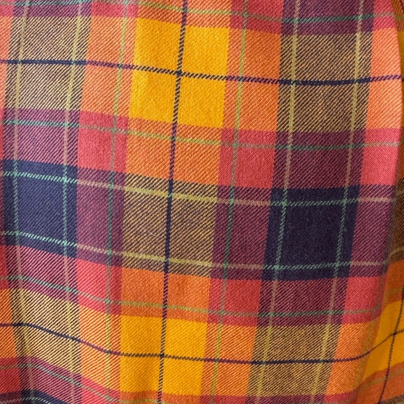 Amazing Vintage 70s tartan plaid maxi skirt in rich autumn tones - Picture 5 of 8